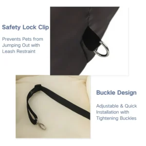 Dual-Sided Waterproof Pet Car Seat with Safety Lock view 4