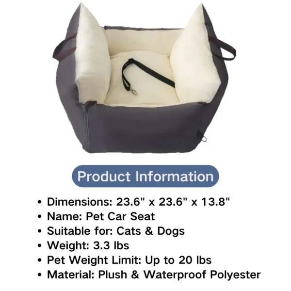 jfp-tr-00054-g04.webp Dual-Sided Waterproof Pet Car Seat with Safety Lock view 5
