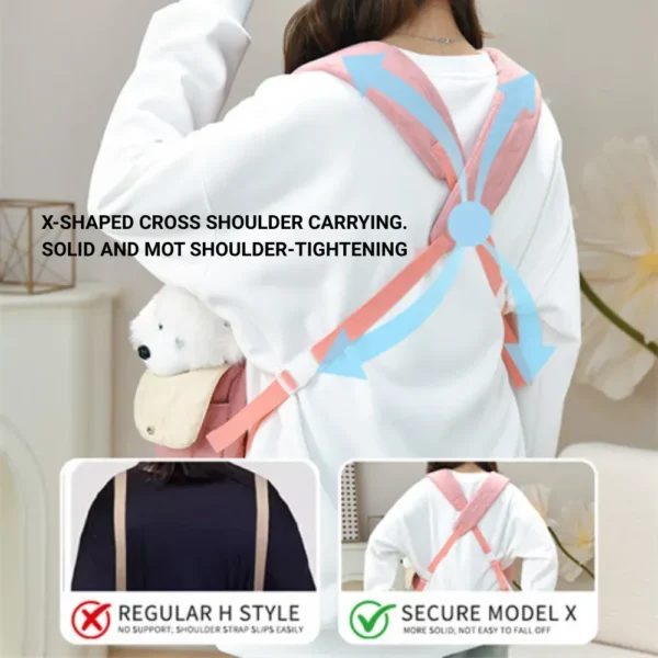 jfp-tr-00057-g06.webp Lightweight Warm Nylon Shoulder Pet Backpack for Small Cats Dogs view 7
