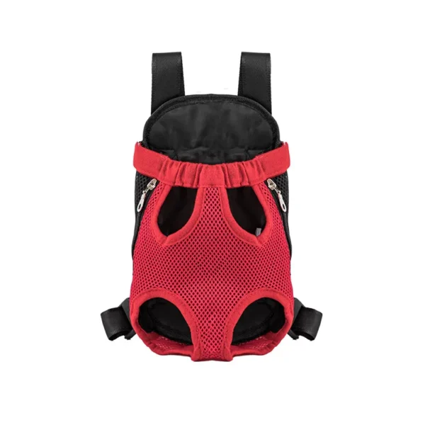 Red Front Chest Carriers Breathable Lightweight Dog Cat Travel Carrier Bag