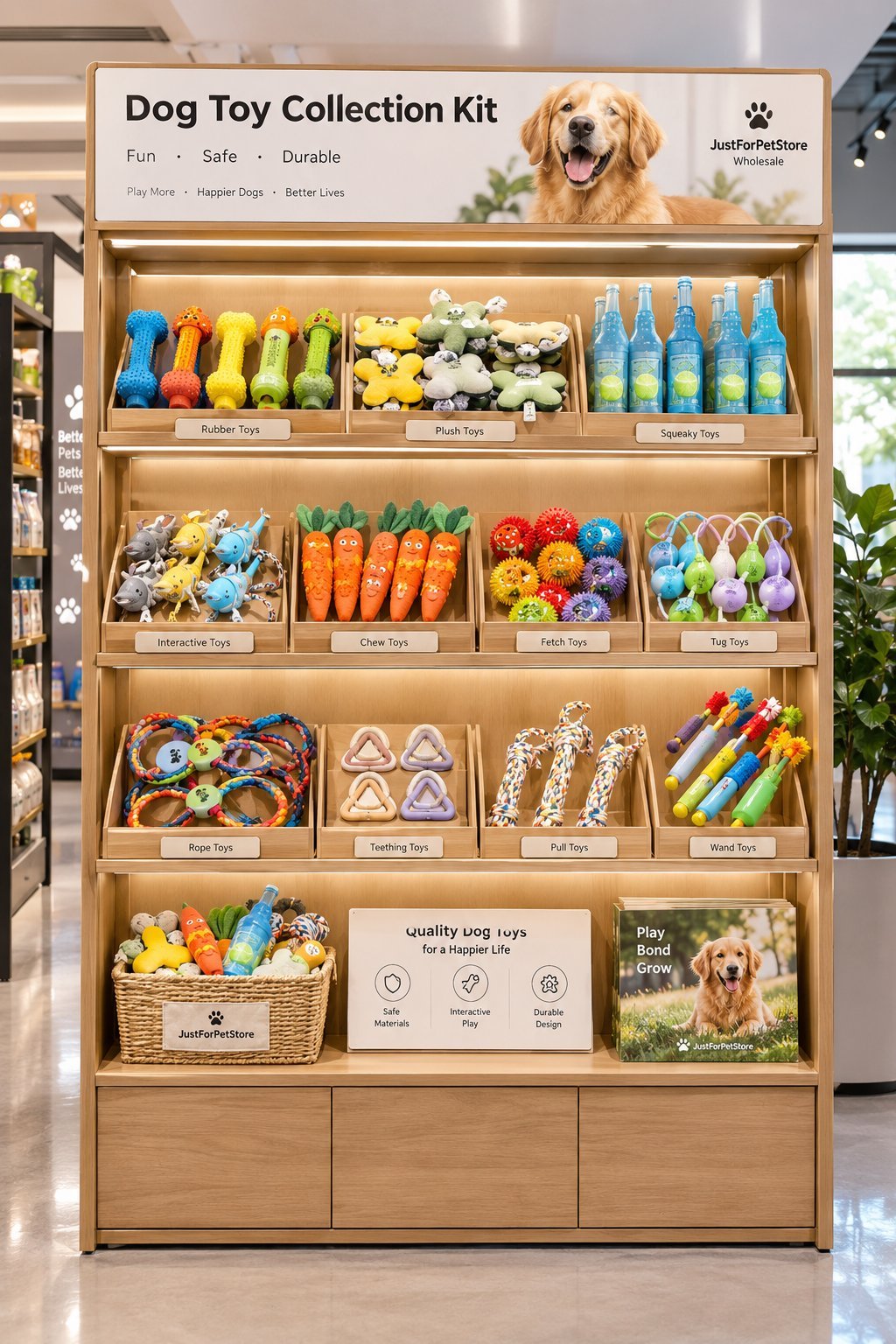 Dog Toy Collection Kit shelf display