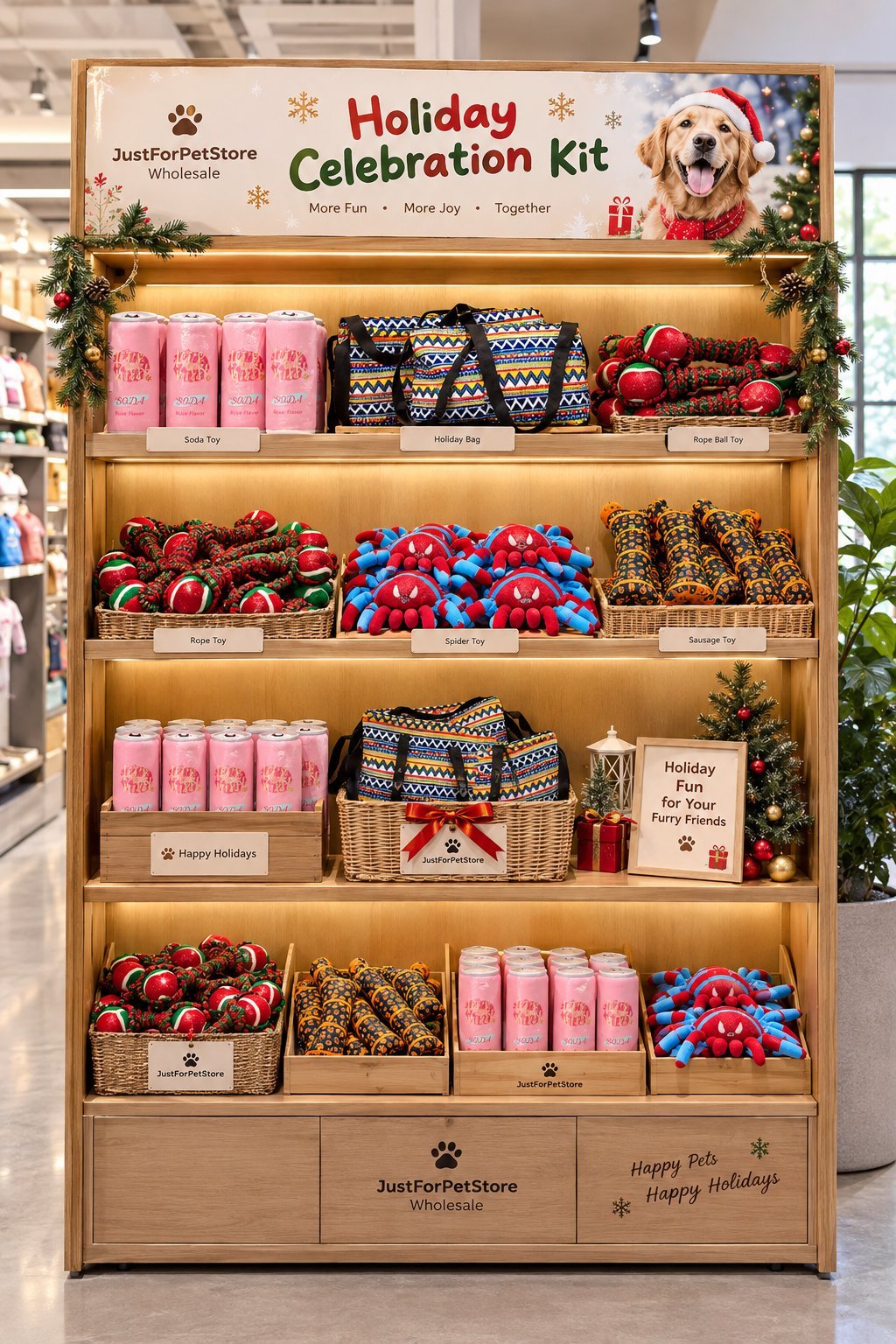 Holiday Celebration Kit shelf display