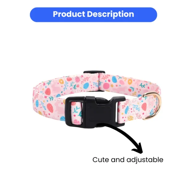 seawm0213993-07.webp Easter Themed Love Heart Egg Pattern Adjustable Pet Collar – product view 7