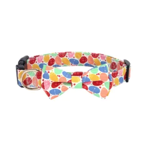 seawm0214026-07.webp Love Heart Egg Four-Leaf Clover Printed Bowknot Pet Collar – product view 7