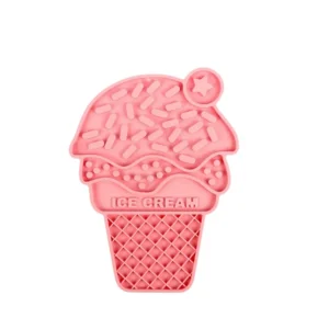 Ice Cream Shaped Silicone Dog Lick Mat for Slow Feeding Training | Wholesale Dog Lick Mats
