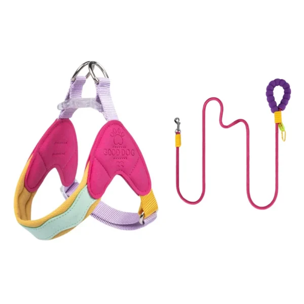 ssuwm0218449-07.webp Adorable Summer 5 Color Option Pet Harness and Leash Set – product view 7