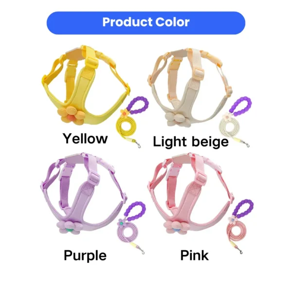 ssuwm0224952-02.webp Cute Summer Dopamine Dog Harness and Leash Set – product view 2