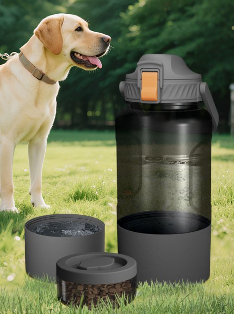 1.5L Large Water Bottle With Food Storage