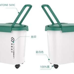 30L Sealed Food Storage Bin With Wheels