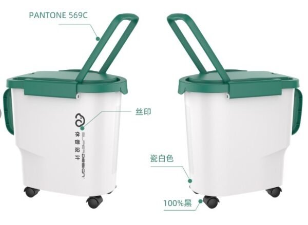 30L Sealed Food Storage Bin With Wheels