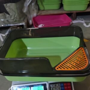 Angled Opening Semi-Enclosed Cat Litter Cat Box