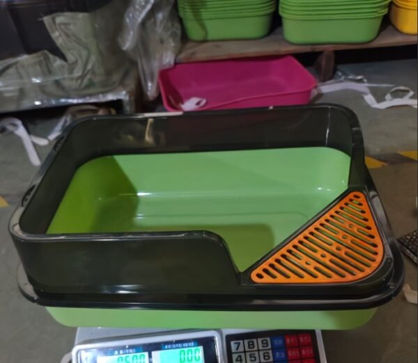 Angled Opening Semi-Enclosed Cat Litter Box