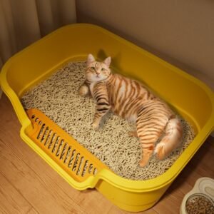 Bathtub Style Open Cat Litter Cat Box 37×13 cm