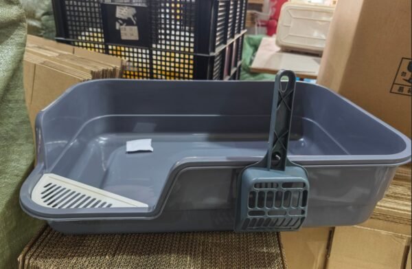 Caja de Arena Estilo Bañera Semi-Cerrada para Gatos - Amarilla 10604