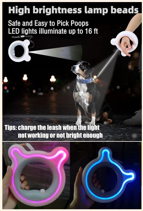 Bear Leash For Dogs Under 30kg Deluxe With Light