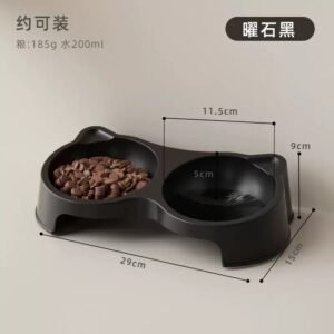 comedero Ear Double Bowl para gatos 28.5×7.5 cm