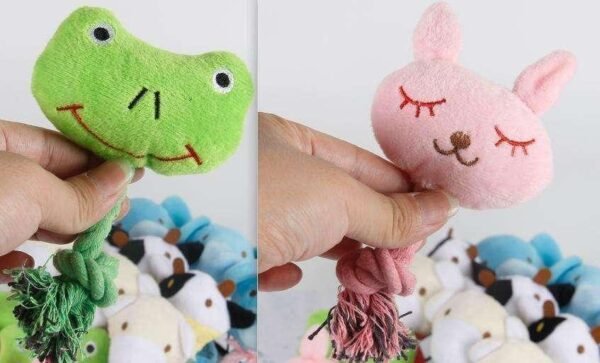 Corn Kernel Long Hand Duck Monkey Frog Plush Toy With Rattle