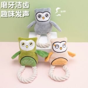 Cotton Rope Cat Owl 20×15 cm