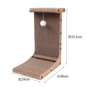 Ball-Attached Vertical Cat Scratcher