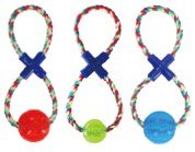 Dental Baseball with 8-shaped Cotton Dog Rope
