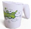 Taza de comida para perro con calcomanía mediana