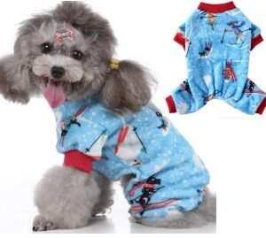 Dog Skiing Four-Leg Fleece Dog Suit