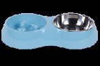 Dual-Use Stop And Feed Double Bowl 17.5×5.5 cm