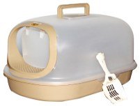 Caja de arena para gatos cerrada