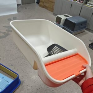 Extra Large Semi-Closed Cat Litter Cat Box
