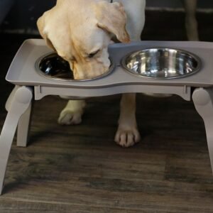 Mesa plegable con dos cuencos grande