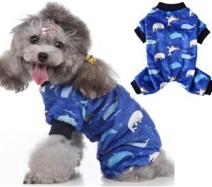 Four-Legged Fleece Whale Dog Coat