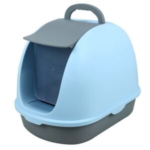 Front-Opening Enclosed Cat Litter Box With Scoop