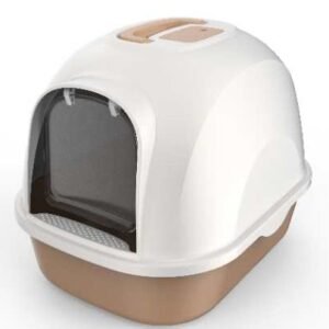 Fully Enclosed Cat Litter Box With Scoop