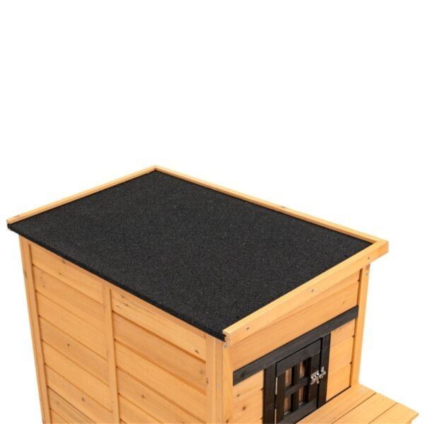 Three-Tier Outdoor Cat Condo with Asphalt Roof and Five Access Doors - image 2 Three-Tier Outdoor Cat Condo with Asphalt Roof and Five Access Doors view 2