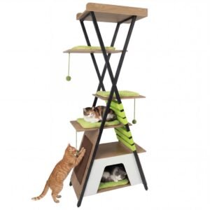 73" Multi-Level Cat Tree with Condo, Top Perch and Scratching Pad - image 6 73" Multi-Level Cat Tree with Condo Top Perch and Scratching Pad view 6