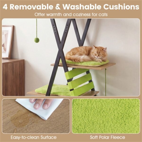 73" Multi-Level Cat Tree with Condo, Top Perch and Scratching Pad - image 10 73" Multi-Level Cat Tree with Condo Top Perch and Scratching Pad view 10