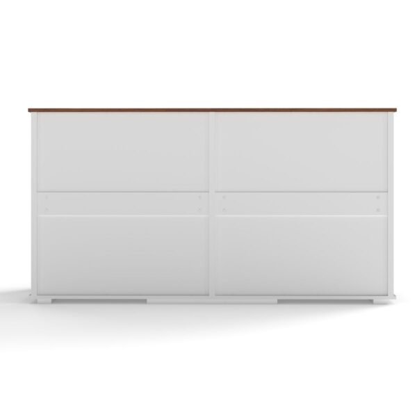 63" Double Dog Crate Furniture with Two Drawers and Sliding Doors - image 15 63" Double Dog Crate Furniture with Two Drawers and Sliding Doors view 15