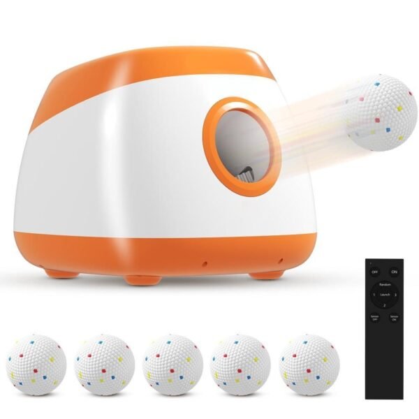 Automatic Dog Ball Launcher with Remote, 78 ft Range and Six ETPU Balls - image 2 Automatic Dog Ball Launcher with Remote 78 ft Range and Six ETPU Balls view 2