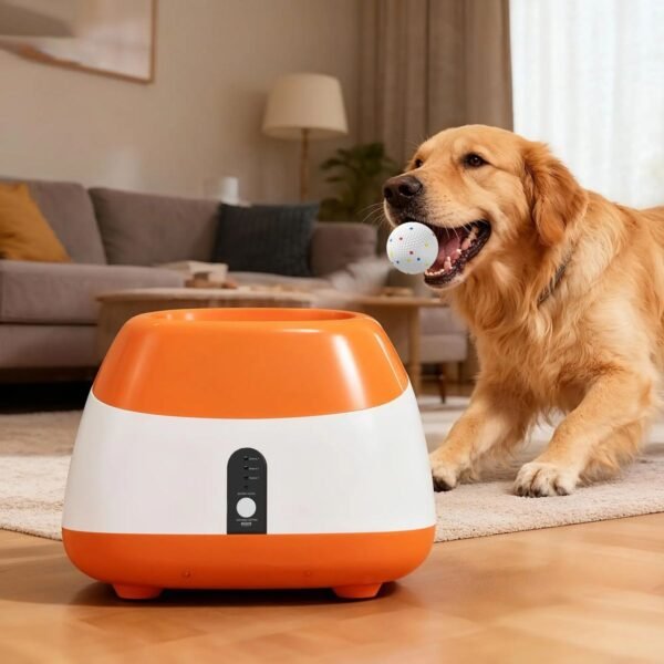Automatic Dog Ball Launcher with Remote, 78 ft Range and Six ETPU Balls - image 3 Automatic Dog Ball Launcher with Remote 78 ft Range and Six ETPU Balls view 3