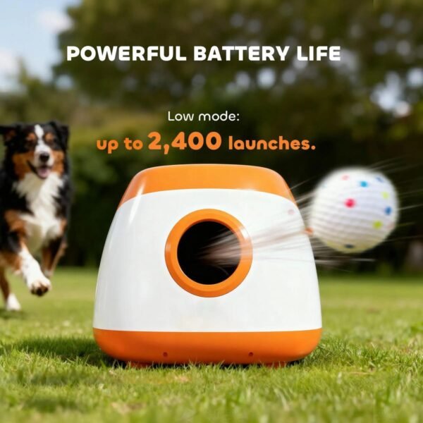 Automatic Dog Ball Launcher with Remote, 78 ft Range and Six ETPU Balls - image 4 Automatic Dog Ball Launcher with Remote 78 ft Range and Six ETPU Balls view 4