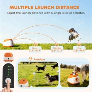 Automatic Dog Ball Launcher with Remote, 78 ft Range and Six ETPU Balls - image 8 Automatic Dog Ball Launcher with Remote 78 ft Range and Six ETPU Balls view 8