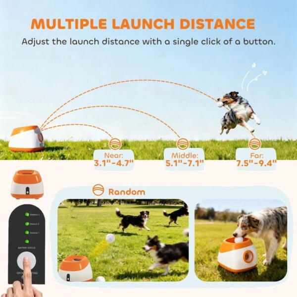 Automatic Dog Ball Launcher with Remote, 78 ft Range and Six ETPU Balls - image 8 Automatic Dog Ball Launcher with Remote 78 ft Range and Six ETPU Balls view 8