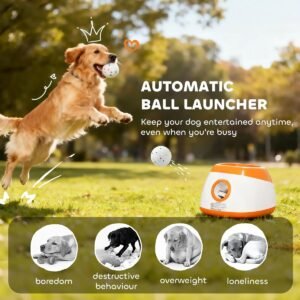 Automatic Dog Ball Launcher with Remote, 78 ft Range and Six ETPU Balls - image 9 Automatic Dog Ball Launcher with Remote 78 ft Range and Six ETPU Balls view 9