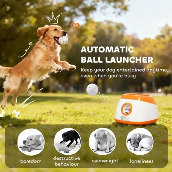 Automatic Dog Ball Launcher with Remote, 78 ft Range and Six ETPU Balls - image 9 Automatic Dog Ball Launcher with Remote 78 ft Range and Six ETPU Balls view 9