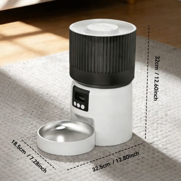 Automatic Pet Feeder with HD Camera, App Control and 5L Hopper - image 3 Automatic Pet Feeder with HD Camera App Control and 5L Hopper view 3