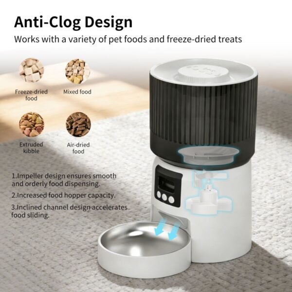 Automatic Pet Feeder with HD Camera, App Control and 5L Hopper - image 8 Automatic Pet Feeder with HD Camera App Control and 5L Hopper view 8