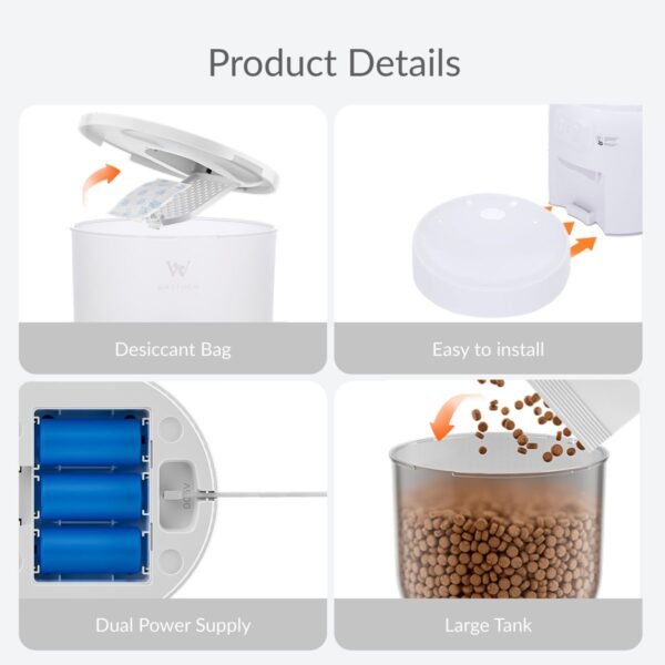 Smart Pet Feeder 3L with App Scheduling and Dual Power Backup - image 2 Smart Pet Feeder 3L with App Scheduling and Dual Power Backup view 2