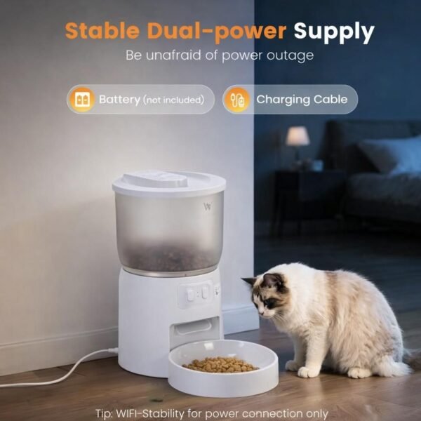 Smart Pet Feeder 3L with App Scheduling and Dual Power Backup - image 6 Smart Pet Feeder 3L with App Scheduling and Dual Power Backup view 6