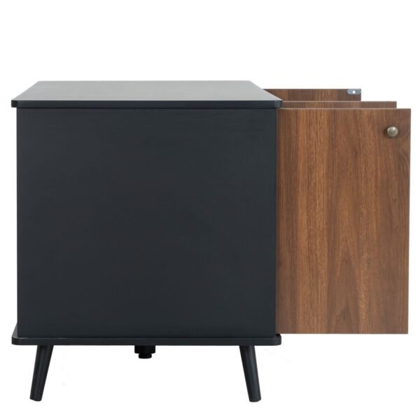 Litter Box Enclosure Storage Bench with Hidden Plug and Three Doors - image 11 Litter Box Enclosure Storage Bench with Hidden Plug and Three Doors view 11