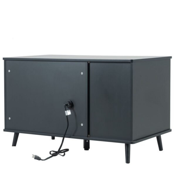 Litter Box Enclosure Storage Bench with Hidden Plug and Three Doors - image 14 Litter Box Enclosure Storage Bench with Hidden Plug and Three Doors view 14
